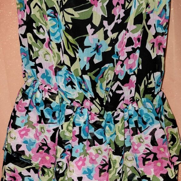 * AQUA FLORAL MINI DRESS PRETTY COLORS final discount - Picture 8 of 13